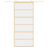  Klizna vrata zlatna 90 x 205 cm prozirno staklo ESG i aluminij | shoptok.hr