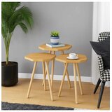 Hanah home Set uklopivih stočića, 3 komada, Krem Cene