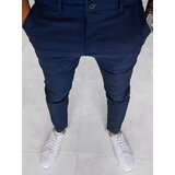 DStreet Men's chino herringbone trousers dark blue | shoptok.hr