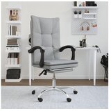  Uredski naslonjač od tkanine svjetlosivi | shoptok.hr