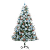  Umjetno božićno drvce S LED lampica Zelena i bijela 240 cm | shoptok.hr