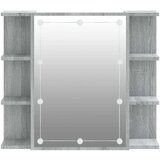 VidaXL omarica z ogledalom in led lučkami siva sonoma 70x16,5x60 cm Slike