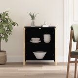  Komoda crna 62 x 38 x 70 cm od konstruiranog drva | shoptok.hr