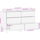 vidaXL Komoda Set 2 pcs Smeđa 60 x 33.5 x 75 cm | shoptok.hr