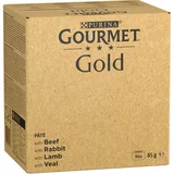 Gourmet 10% popusta! Jumbo pakiranje Gold 96 x 85 g - Fina pašteta: govedina, kunić, janjetina, teletina