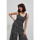 Marisse Black And White Striped Button-Up Top | shoptok.hr