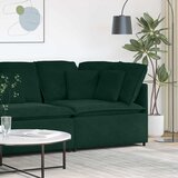  Modularni kutni kauč s jastucima tamnozelene boje 100 cm | shoptok.hr