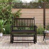 vidaXL Klupa za ljuljanje crna 118 x 70 x 104,5 cm masivno drvo topola | shoptok.hr