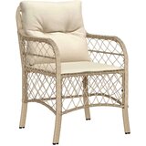 vidaXL Vrtne stolice s jastucima 2 kom bež od poliratana | shoptok.hr