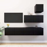  4-dijelni set TV ormarića crni od iverice Cijene