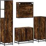 vidaXL 4-dijelni set kupaonskog namještaja boja hrasta drveni | shoptok.hr
