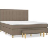  Box spring postelja z vzmetnico taupe 180x200 cm blago, (20788850) | Shoptok.si