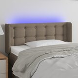  LED uzglavlje smeđesivo 103x16x78/88 cm od tkanine | shoptok.hr