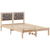  Krevetna konstrukcija s uzglavljem Sivo-smeđa 120 x 190 cm | Eponuda.com