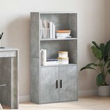  Regal za knjige siva boja betona 60x24x120 cm konstruirano drvo | shoptok.hr