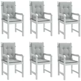 vidaXL Jastuci za stolice 6 kom svjetlosivi 100x50x4 cm tkanina