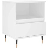  Nočna omarica bela 40x35x50 cm inženirski les, (20916542) | Shoptok.si