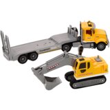 Lean_Toys Rumeni tovornjak Lora z bagrom | Shoptok.si
