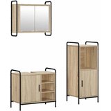  Set ormarića za kupaonicu 3 kom. Hrast sonoma 40 x 36 x 99 5 cm - Hrast sonoma Ormarić za umivaonik (1 vrata i 1 polica) + viseć | shoptok.hr
