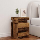  Noćni ormarić s LED boja drva 35x39x55 cm konstruirano drvo | shoptok.hr