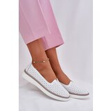 EVENTO Leather Women's Oxford Shoes White Liaruna Cene