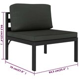  Vrtna sedežna garnitura 7-delna z blazinami aluminij antracit - - antracit siva - 42.35 - N/A - | Shoptok.si