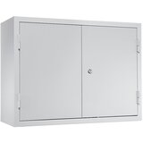 eurokraft basic Delavniška viseča omarica, VxŠxG 600 x 800 x 320 mm, vrata iz polne pločevine, 2 polici + 2 predala, svetlo siva RAL 7035 | Shoptok.si