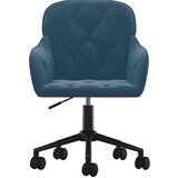  Okretna uredska stolica plava baršunasta | Shoptok.si