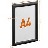 Durable Aluminijast zložljiv okvir, format A4, črne barve | Shoptok.si