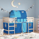  The Living Store Otroški pograd s tunelom moder 90x190 cm trdna borovina - Otroški Pograd, (21448661) | Shoptok.si