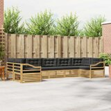  Set vanjskih sofa 7 kom. Bijela i antracit Poliester 404 x 166,5 x 73cm | shoptok.hr