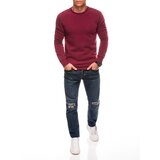 Edoti BASIC men's uniform round neck sweatshirt - maroon | Shoptok.si
