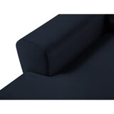 Cosmopolitan Design Temno modra žametna raztegljiva kotna sedežna garnitura s prostorom za shranjevanje (levi kot/z ležalnikom) Kyoto – | Shoptok.si