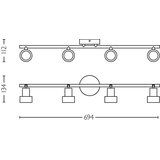 Philips Spot svetiljka CONDUIT 4xGU10/5W/230V crna/mesing | Eponuda.com