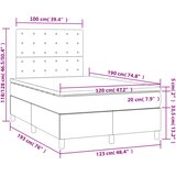  Krevet box spring s madracem tamnosivi 120 x 190 cm tkanina | shoptok.hr
