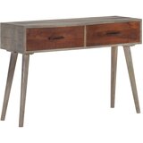  Konzolni stol sivi 110x35x75 cm od masivnog grubog drva manga | shoptok.hr