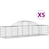  Lučne gabionske košare 5 kom 200x50x40/60 cm pocinčano željezo | shoptok.hr