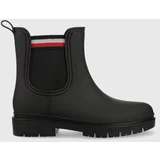 Tommy Hilfiger Gumene čizme Rain Boot Ankle Elastic za žene, boja: crna