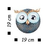 WALLXPERT zidna dekoracija Owl 3 Silver