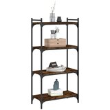  Regal za knjige 4 razine smeđa boja hrasta 60x30x120 cm drveni | shoptok.hr