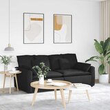  Modularna sofa s jastucima, tkanina, crna | shoptok.hr