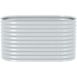  Visoka greda 160x80x81 cm pocinkano jeklo srebrna | Shoptok.si