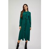 Marisse Emerald Midi Dress With Ruffles | Eponuda.ba