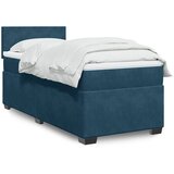 Box spring krevet s madracem plavi 80 x 200 cm baršunasti | shoptok.hr