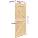  Vrata NARVIK Naravna 90 x 210 cm Masiven borov les, (5000215333) | Shoptok.si