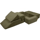 MeowBaby Otroški motorični poligon, Sofa Bricks Aesthetic – motorični razvoj, kreativnost in varnost, Aesthetic, Kaki, (21887103) | Shoptok.si
