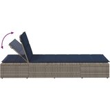  Ležalnik s plavajočo blazino Grey poli ratan, (21829979) | Shoptok.si