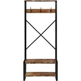 vidaXL Stalak za odjeću Višebojni 80x40x190 cm puno drvo obrađeno | shoptok.hr