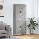 vidaXL Visoka komoda siva sonome 69 5x34x180 cm od konstruiranog drva | shoptok.hr