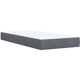 vidaXL Box spring postelja z vzmetnico temno siva 80x200 cm žamet | Shoptok.si